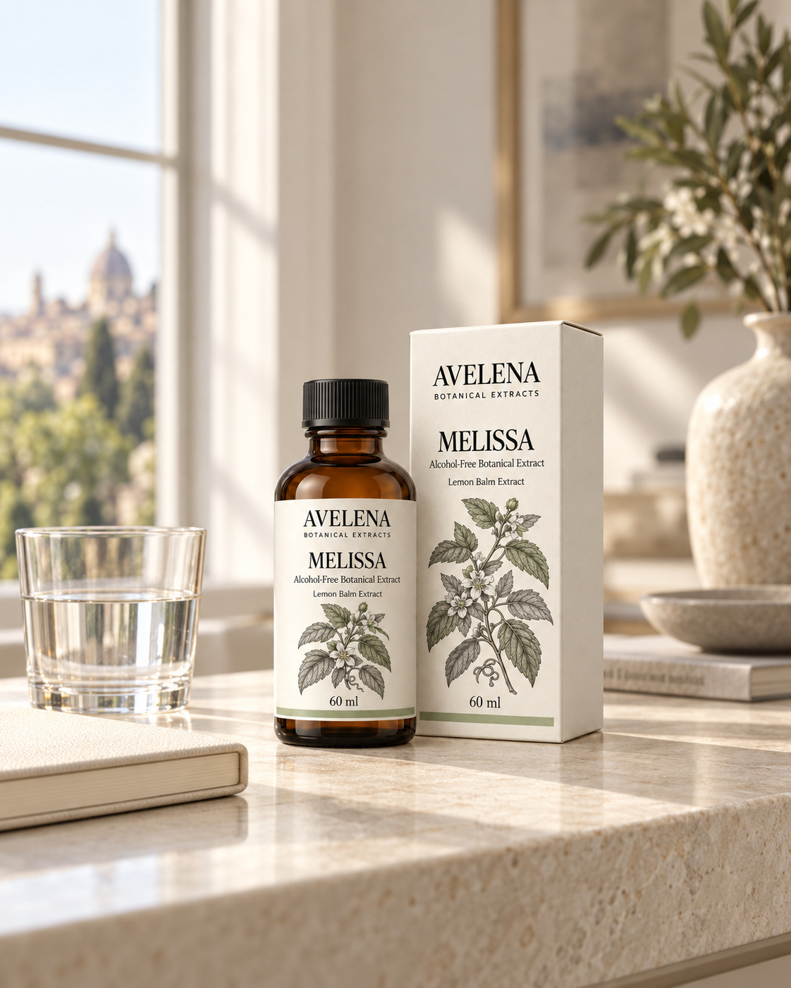 AVELENA Melissa botanical extract in a contemporary everyday setting